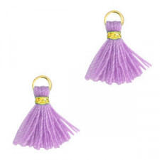 Mini Quaste 1.2cm - Gold-paisley purple